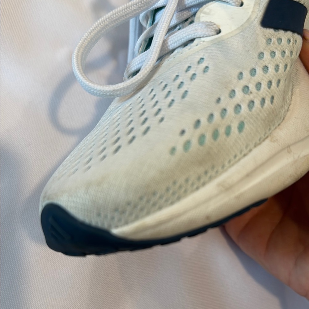 Adidas White and Navy Running Shoes - Picture 4 of 7